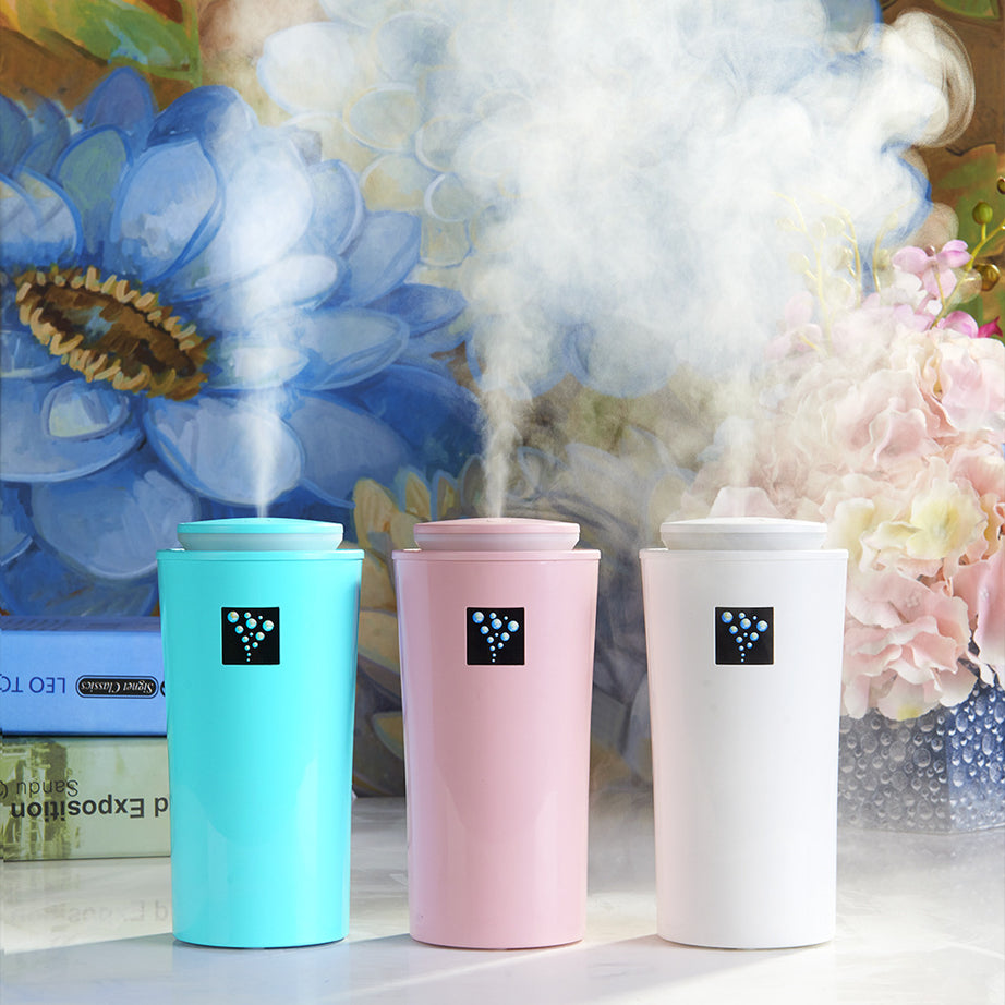 USB Car Humidifier & Aroma Diffuser – LED Night Light with Ultrasonic Mist