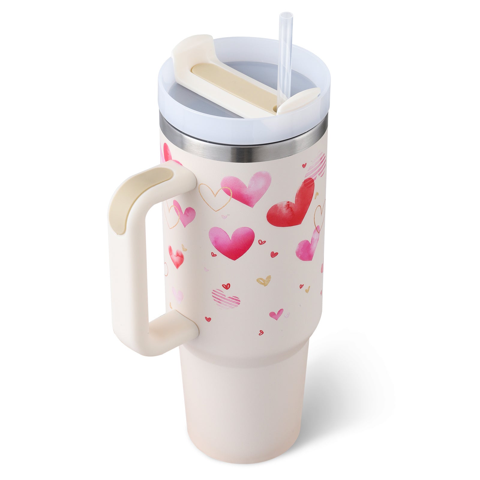 Large Travel Tumbler – 40 oz Spill-Proof Stainless Steel Mug for Hot & Cold Drinks