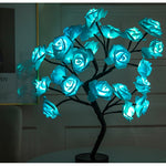 Romantic LED Rose Tree Lamp – USB & Battery-Powered Bonsai Flower Night Light