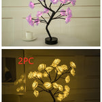 Romantic LED Rose Tree Lamp – USB & Battery-Powered Bonsai Flower Night Light