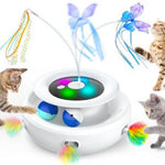Electric Spinning Turntable Cat Toy – USB Rechargeable Interactive Game for Indoor Cats