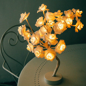Romantic LED Rose Tree Lamp – USB & Battery-Powered Bonsai Flower Night Light