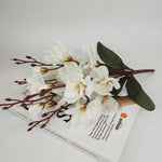 Elegant Magnolia & Freesia Artificial Flower Stem – 45 cm Wedding & Home Décor