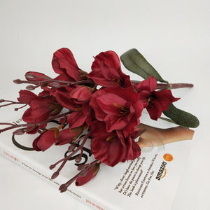 Elegant Magnolia & Freesia Artificial Flower Stem – 45 cm Wedding & Home Décor