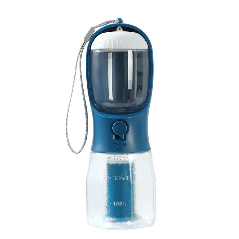 3‑in‑1 Portable Pet Water, Food & Waste Bag Cup – Compact Travel Bottle for Dogs & Cats