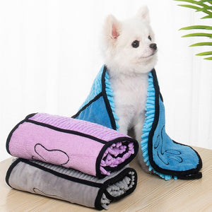 Super-Absorbent Microfiber Pet Bathrobe – Quick-Dry Towel for Dogs & Cats