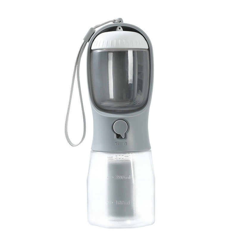 3‑in‑1 Portable Pet Water, Food & Waste Bag Cup – Compact Travel Bottle for Dogs & Cats