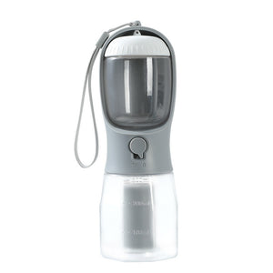 3‑in‑1 Portable Pet Water, Food & Waste Bag Cup – Compact Travel Bottle for Dogs & Cats