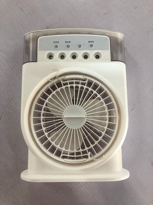 USB Portable 3‑in‑1 Air Cooler Fan – Mist Sprayer, 7‑Color LED Night Light & 600 ml Tank