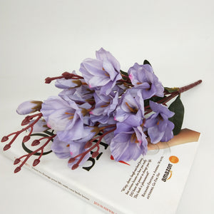 Elegant Magnolia & Freesia Artificial Flower Stem – 45 cm Wedding & Home Décor