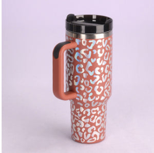 Large Travel Tumbler – 40 oz Spill-Proof Stainless Steel Mug for Hot & Cold Drinks