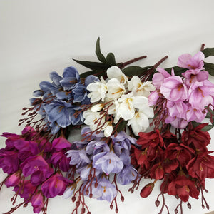 Elegant Magnolia & Freesia Artificial Flower Stem – 45 cm Wedding & Home Décor