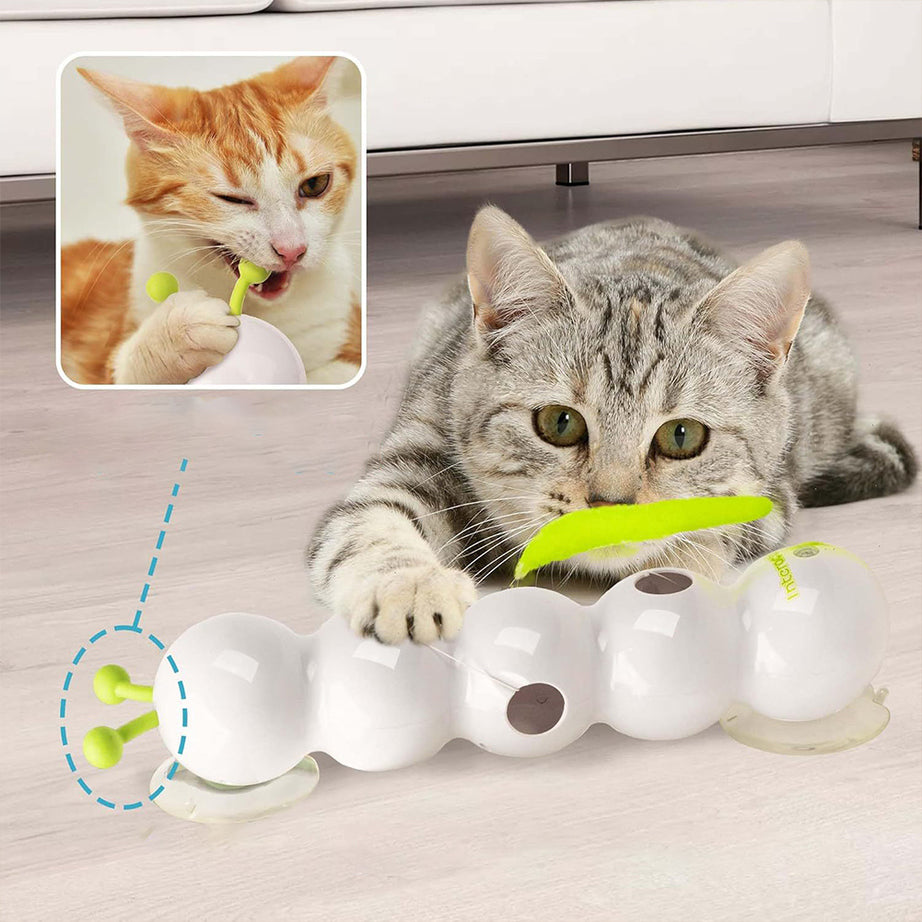 Interactive Rechargeable Motion-Activated Cat Toy with Fluffy Tail & Sound – Smart Pet Play Ball
