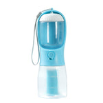 3‑in‑1 Portable Pet Water, Food & Waste Bag Cup – Compact Travel Bottle for Dogs & Cats