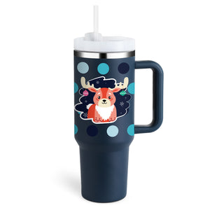 Large Travel Tumbler – 40 oz Spill-Proof Stainless Steel Mug for Hot & Cold Drinks