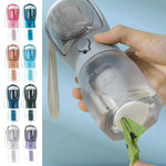 3‑in‑1 Portable Pet Water, Food & Waste Bag Cup – Compact Travel Bottle for Dogs & Cats