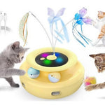 Electric Spinning Turntable Cat Toy – USB Rechargeable Interactive Game for Indoor Cats