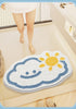Semi‑Circle Non‑Slip Bathroom Step Mat – Quick‑Dry Decor Rug