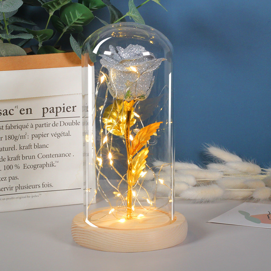 Romantic LED Glass Dome Gift - Enchanting Eternal Rose Light 💐
