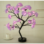 Romantic LED Rose Tree Lamp – USB & Battery-Powered Bonsai Flower Night Light