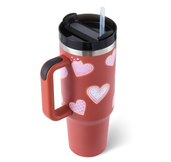 Large Travel Tumbler – 40 oz Spill-Proof Stainless Steel Mug for Hot & Cold Drinks