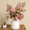 Retro Finished Artificial Floral Arrangement – Vintage Silk Flower Decor for Home & Event Styling