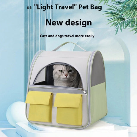 Large Capacity Pet Carrier – Transparent Canvas Cat Backpack 🎒