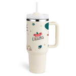 Large Travel Tumbler – 40 oz Spill-Proof Stainless Steel Mug for Hot & Cold Drinks