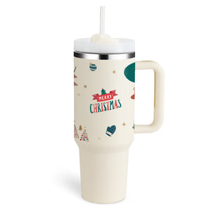 Large Travel Tumbler – 40 oz Spill-Proof Stainless Steel Mug for Hot & Cold Drinks