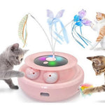 Electric Spinning Turntable Cat Toy – USB Rechargeable Interactive Game for Indoor Cats