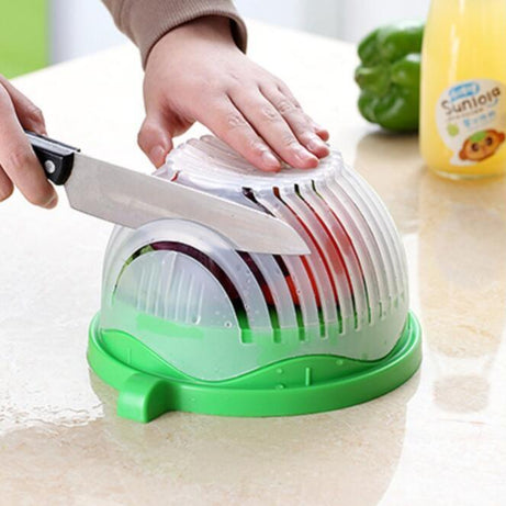 Creative Salad Cutter Bowl – Safe Fruit & Veg Vegetable Chopper with Built‑In Strainer