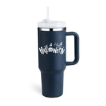 Large Travel Tumbler – 40 oz Spill-Proof Stainless Steel Mug for Hot & Cold Drinks