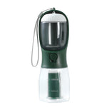 3‑in‑1 Portable Pet Water, Food & Waste Bag Cup – Compact Travel Bottle for Dogs & Cats