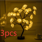 Romantic LED Rose Tree Lamp – USB & Battery-Powered Bonsai Flower Night Light