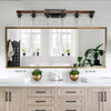 42″ Rustic 6-Light Vanity Light – Farmhouse Industrial Wall Sconce