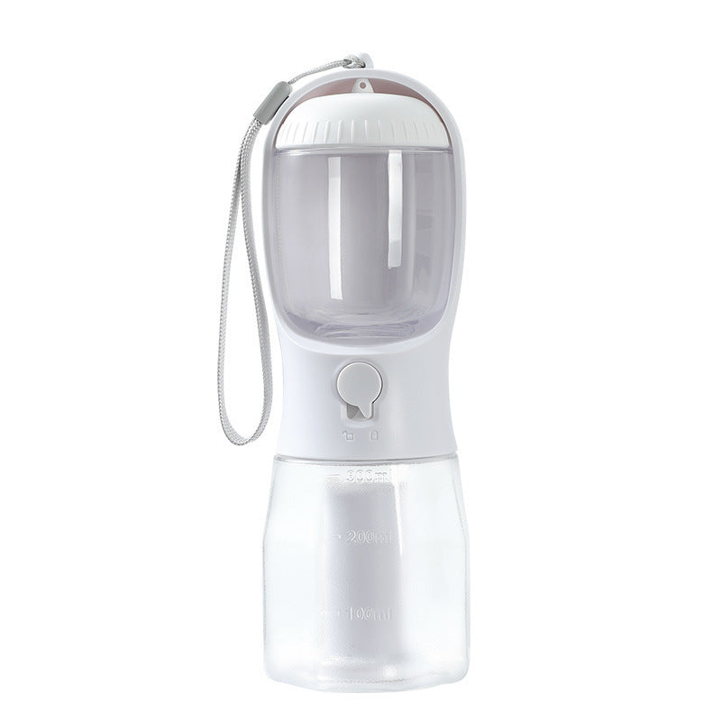 3‑in‑1 Portable Pet Water, Food & Waste Bag Cup – Compact Travel Bottle for Dogs & Cats