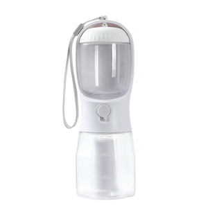 3‑in‑1 Portable Pet Water, Food & Waste Bag Cup – Compact Travel Bottle for Dogs & Cats