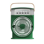 USB Portable 3‑in‑1 Air Cooler Fan – Mist Sprayer, 7‑Color LED Night Light & 600 ml Tank