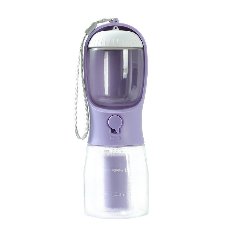 3‑in‑1 Portable Pet Water, Food & Waste Bag Cup – Compact Travel Bottle for Dogs & Cats