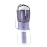 3‑in‑1 Portable Pet Water, Food & Waste Bag Cup – Compact Travel Bottle for Dogs & Cats