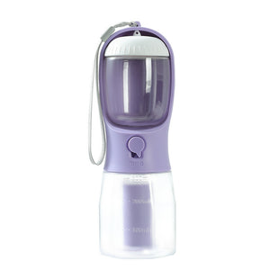 3‑in‑1 Portable Pet Water, Food & Waste Bag Cup – Compact Travel Bottle for Dogs & Cats