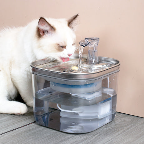 Stainless Steel Automatic Circulating Pet Water Dispenser – Intelligent Fountain with Quiet Pump & Hygienic Design