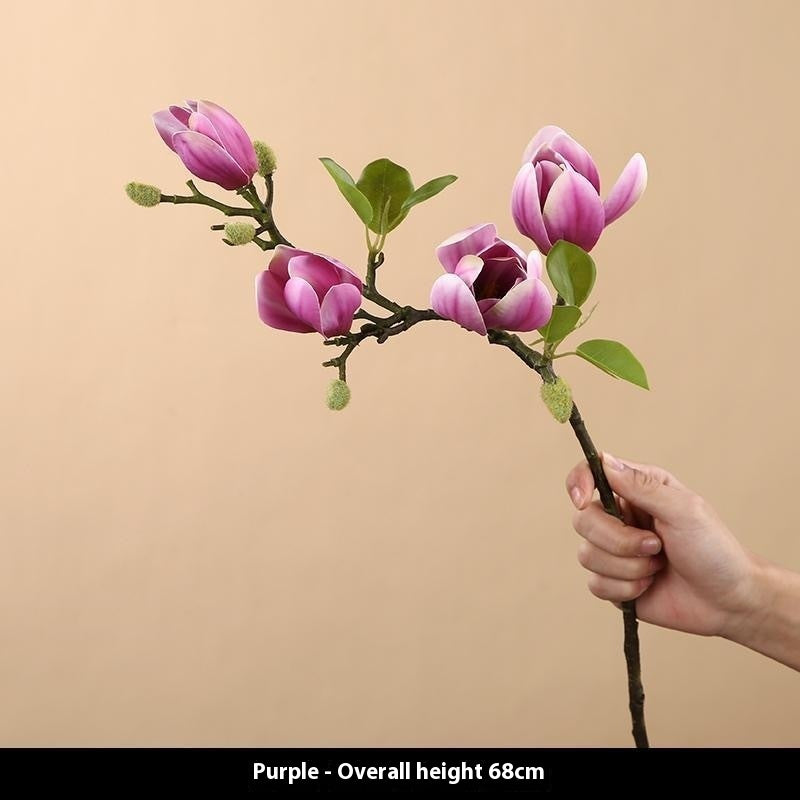 Premium Artificial Magnolia Flower Arrangement – Everlasting Silk Magnolia Décor