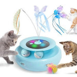 Electric Spinning Turntable Cat Toy – USB Rechargeable Interactive Game for Indoor Cats