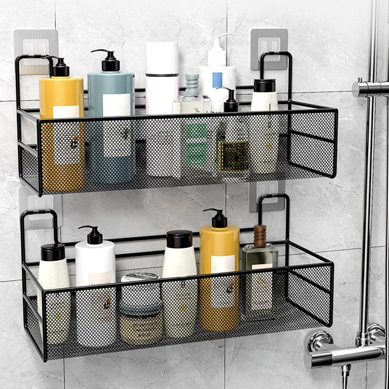 Wall-Mounted Bathroom Shelf – No-Drill Shower & Shampoo Organizer