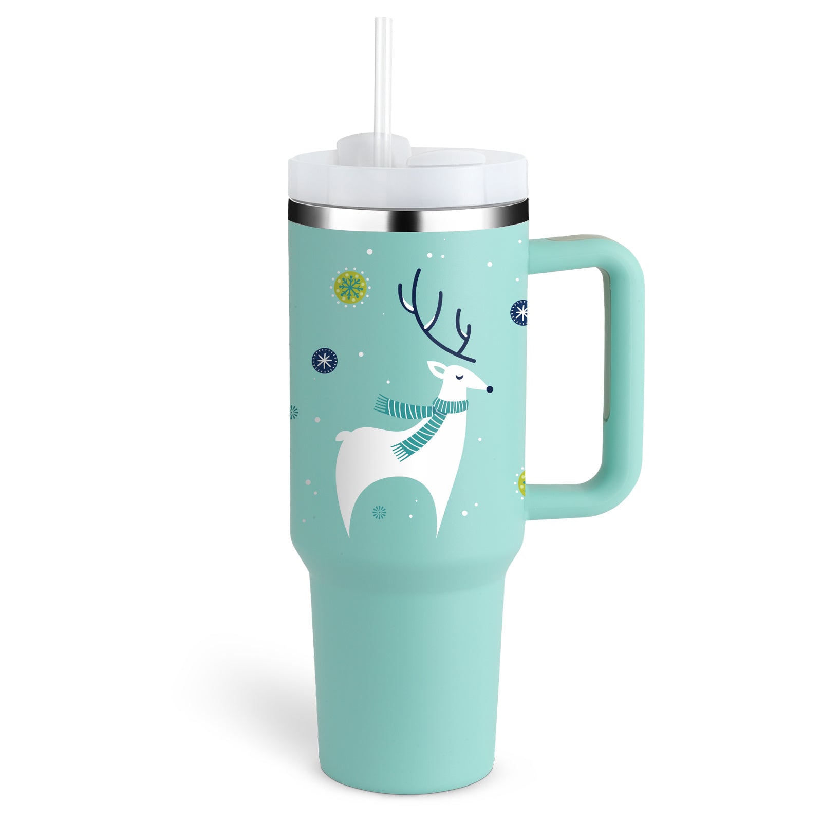 Large Travel Tumbler – 40 oz Spill-Proof Stainless Steel Mug for Hot & Cold Drinks