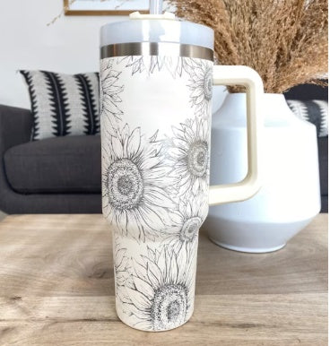 Large Travel Tumbler – 40 oz Spill-Proof Stainless Steel Mug for Hot & Cold Drinks