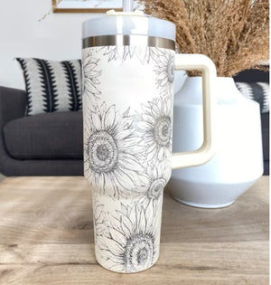 Large Travel Tumbler – 40 oz Spill-Proof Stainless Steel Mug for Hot & Cold Drinks