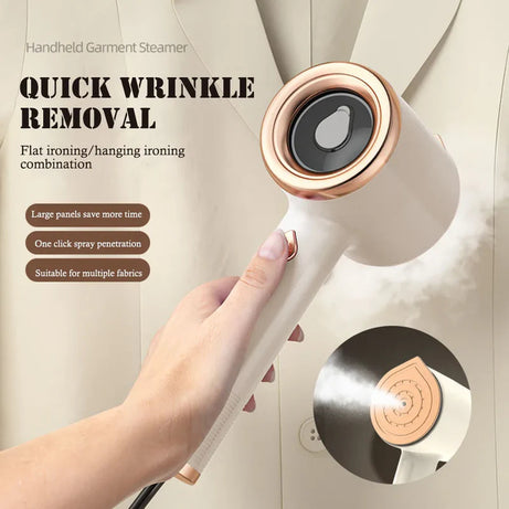 Mini Portable Handheld Garment Steamer – 33W Travel-Friendly Fabric Steam Iron with Titanium Panel & 50ml Water Tank
