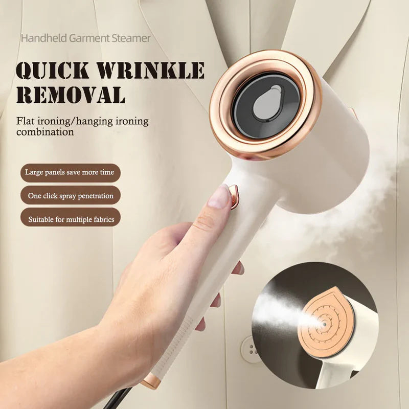 Mini Portable Handheld Garment Steamer – 33W Travel-Friendly Fabric Steam Iron with Titanium Panel & 50ml Water Tank